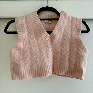 Aritzia Sunday Best Sweater Vest Pink
